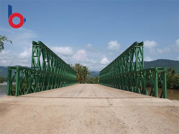柬埔寨200型雙車(chē)道雙層貝雷鋼橋淨寬7.35米